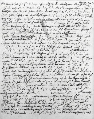 Brief van W. A. Mozart door Wolfgang Amadeus Mozart