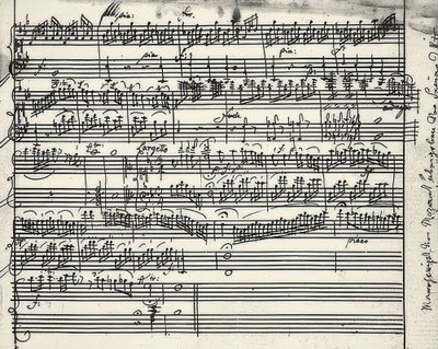Muziek-autograaf door Wolfgang Amadeus Mozart