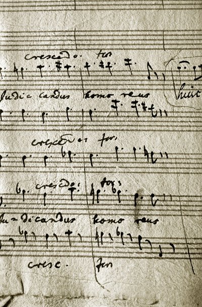Werkpartituur van het Requiem van Wolfgang Amadeus Mozart (muziekpartituur) door Wolfgang Amadeus Mozart