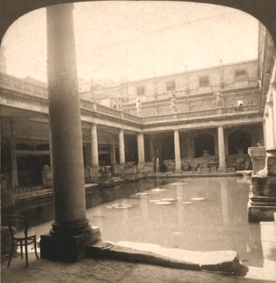 Romeinse baden, Bath, Engeland, 1900 door Works and Sun Sculpture Studios