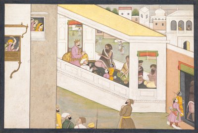 Rama en Lakshmana als jongens helpen de wijze Vishvamitra: Folio uit een verspreide..., ca. 1780 door Workshop active in the First generation