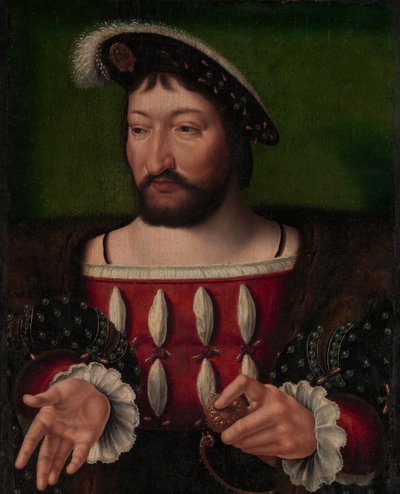 Francis I 1494-1547, koning van Frankrijk door Workshop of Joos van Cleve