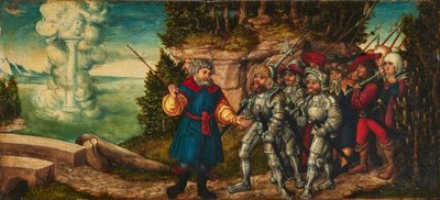 Duits: Mozes en die Wolkensäule Mozes en de Wolkenzuil door workshop of Lucas Cranach the Elder
