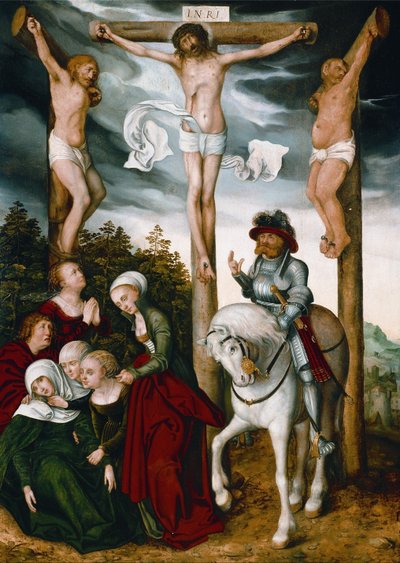 De kruisiging door workshop of Lucas Cranach the Elder