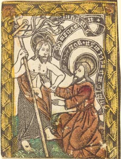 Christus Verschijnt aan Sint Thomas door Workshop of Master of the Borders with