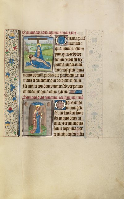 De Pietà; Sint Johannes de Evangelist door Workshop of Willem Vrelant