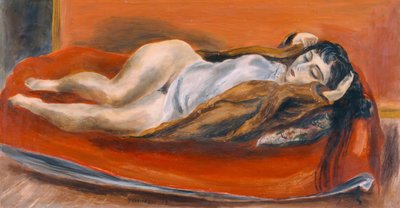 Liggende vrouw door Yasuo Kuniyoshi