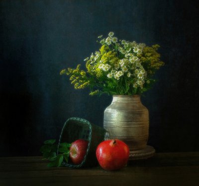 Rustiek bloemstilleven door Yinan F.
