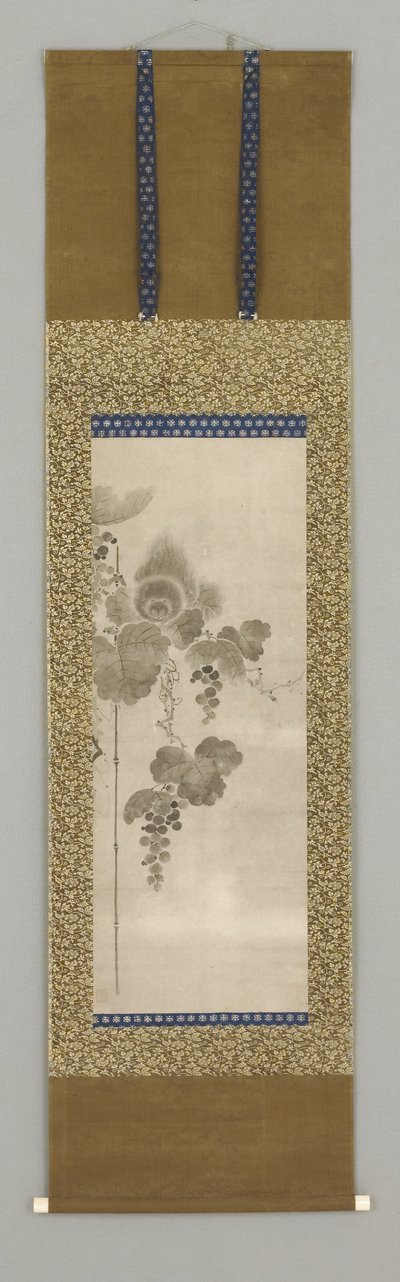 Druivenrank met eekhoorn door Yogetsu Yogetsu