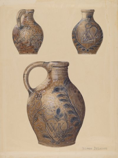 Kruik, ca. 1938 door Yolande Delasser