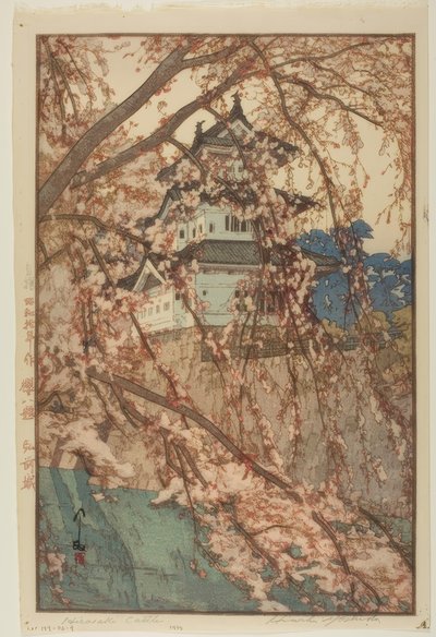 Hirosaki Kasteel, uit de serie "Acht Zichten van Kersenbloesems" door Yoshida Hiroshi