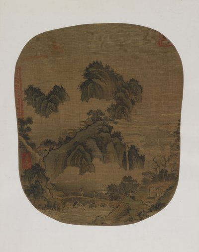Berglandschap door Yuan Dynasty Chinese School