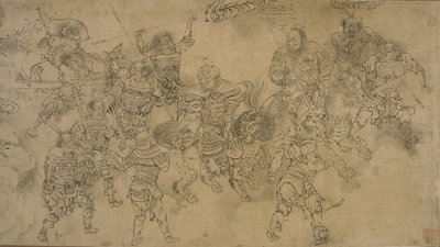 Gevolg van de Minister van Water door Yuan Dynasty Chinese School