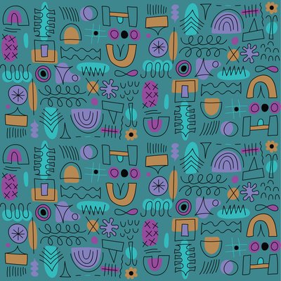 Abstract naadloos patroon, 2018 (vectorafbeelding) door Yulia Drobova
