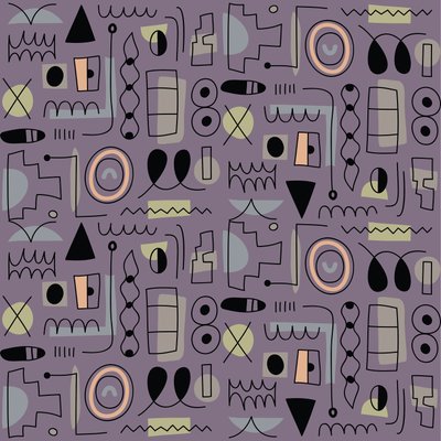 Naadloos patroon, 2018 (vectorafbeelding) door Yulia Drobova