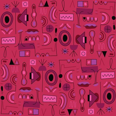 Naadloos patroon, 2018, vectorafbeelding door Yulia Drobova