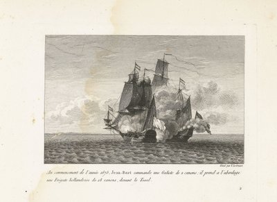 Jan Bart verovert een Hollands fregat bij Texel, 1675 door Yves Marie Le Gouaz