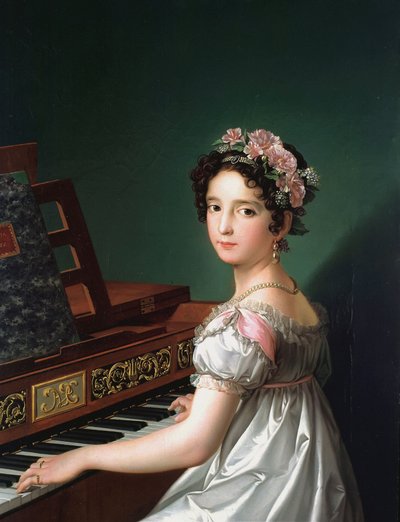 Manuela González Velázquez speelt piano door Zacarias Gonzalez Velazquez
