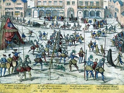 Toernooi gehouden in Brussel door de Spanjaarden om het moreel van de soldaten te verhogen en te benadrukken dat Nederland nu van hen was door Zacharias (school of) Dolendo