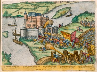 Het beleg van Leuven en de heldhaftigheid van Harman Reuter tegen de Spaanse troepen, 1571 door Zacharias Dolendo