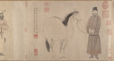 Staljongens en paarden door Zhao Mengfu Chao Meng Fu or