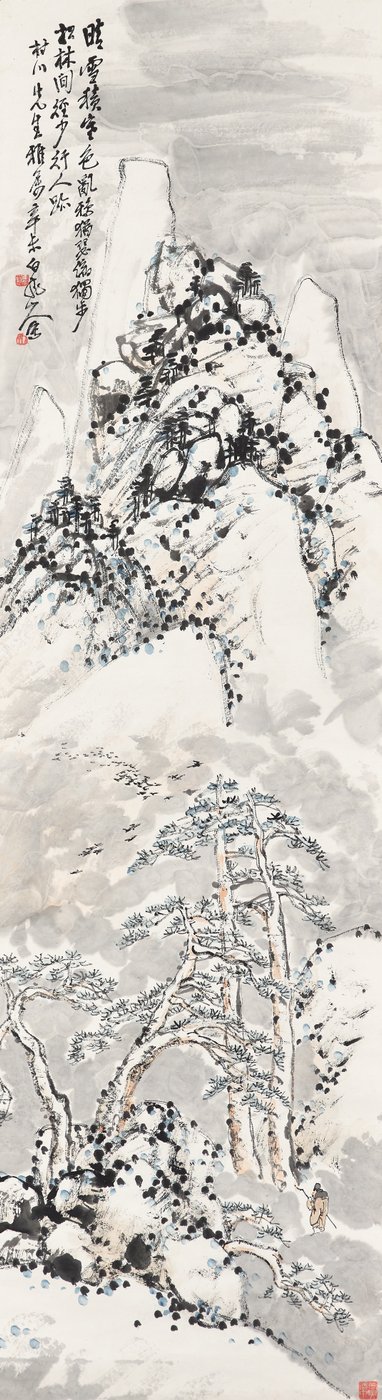 Wandelen in de besneeuwde berg door Zhen Wang