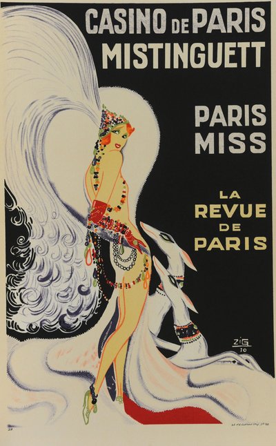 Casino de Paris. Mistinguett. Paris Miss door Zig