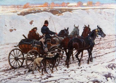 Paard en wagen door Zygmunt Rozwadowski