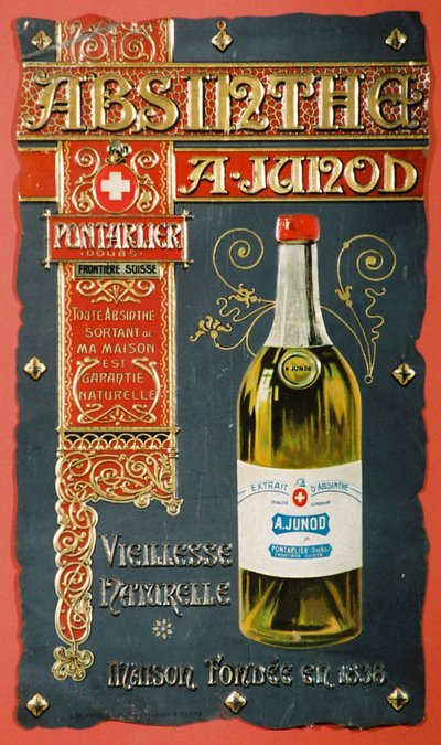 Advertentie voor Absinthe Junod, ca. 1900 door Frederick (attr. to) Barnard