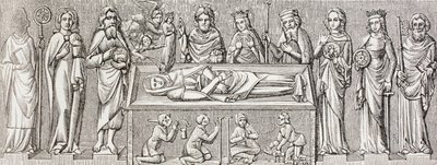Na het bas-reliëf op het graf van prinses Elisabeth van Hongarije, een katholieke heilige, uit 