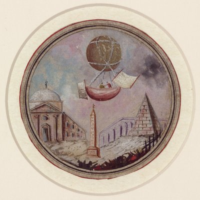 Een vroege ballonramp, ca. 1785 door Frederick (attr. to) Barnard