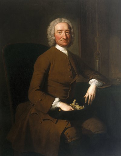 George Graham, klokken- en instrumentmaker, ca. 1740s door Ferdinand Georg Waldmuller