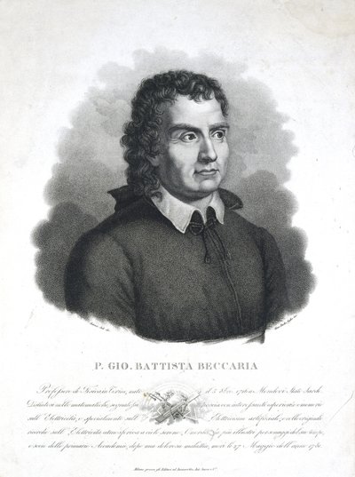 Giambatista Beccaria, Italiaanse geestelijke en wetenschapper door Frederick (attr. to) Barnard