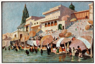 Pelgrimstocht in Varanasi door . .