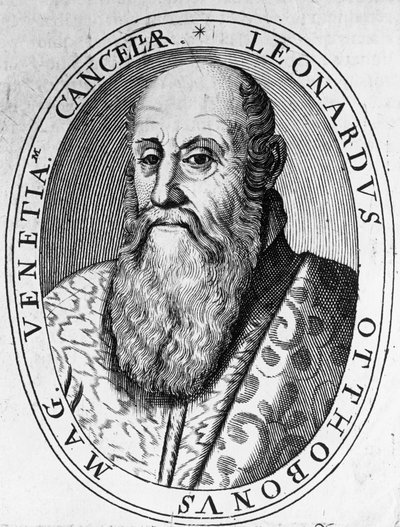 Portret van Leonardo Ottoboni, grootkanselier van Venetië, gravure door William Walcutt