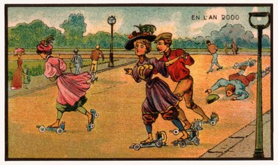 Rolschaatsen, ca. 1910 door . .