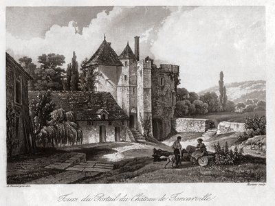 Het kasteel van Tancarville door . .