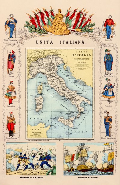 UNITED ALLEGORIA ITALIË 1860 door . .