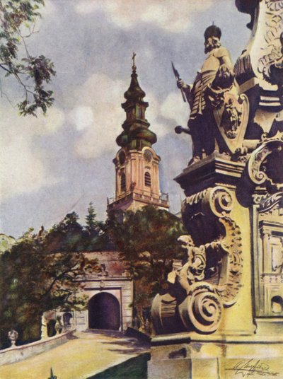 Nyitra Kathedraal, Tsjechoslowakije door after A. Langfier