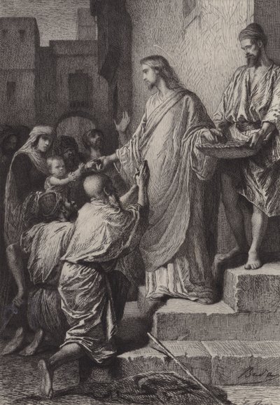 Aalmoezen door after Albert Robida