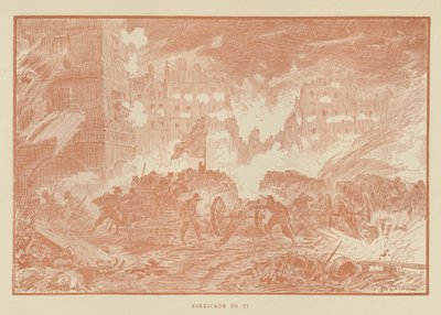 Barricade van 71 door after Albert Robida
