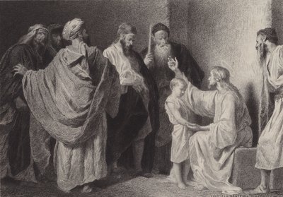 Jezus en een kind door after Albert Robida