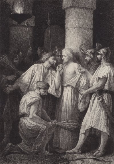 Jezus overgeleverd aan de soldaten door after Albert Robida