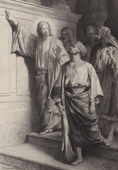 De roeping van Sint-Mattheüs door after Albert Robida