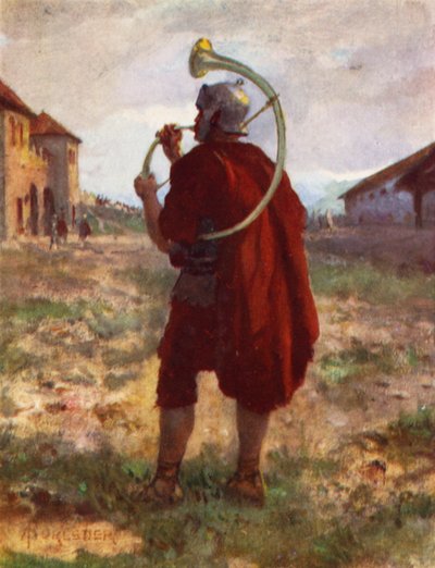 De Cornicen of Trompetter door after Amedee Forestier