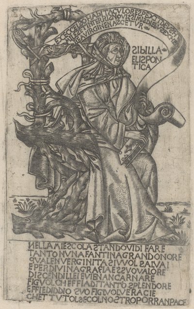 Hellespontische Sibylle door after Baccio Baldini