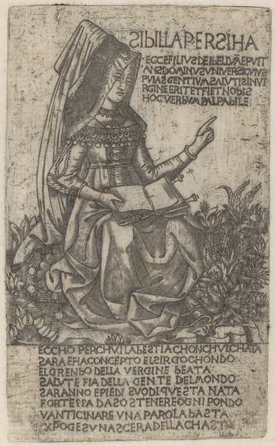 Perzische Sibylle door after Baccio Baldini