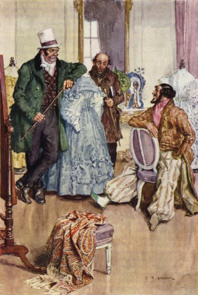 Illustratie voor Nicholas Nickleby door after Charles Edmund Brock