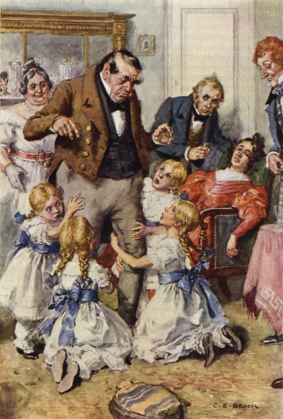 Illustratie voor Nicholas Nickleby door after Charles Edmund Brock
