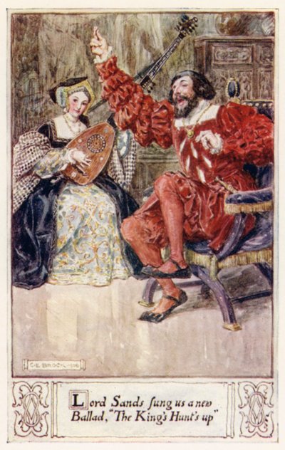 Lord Sands zong ons een nieuw ballade, The Kings Hunts up door after Charles Edmund Brock